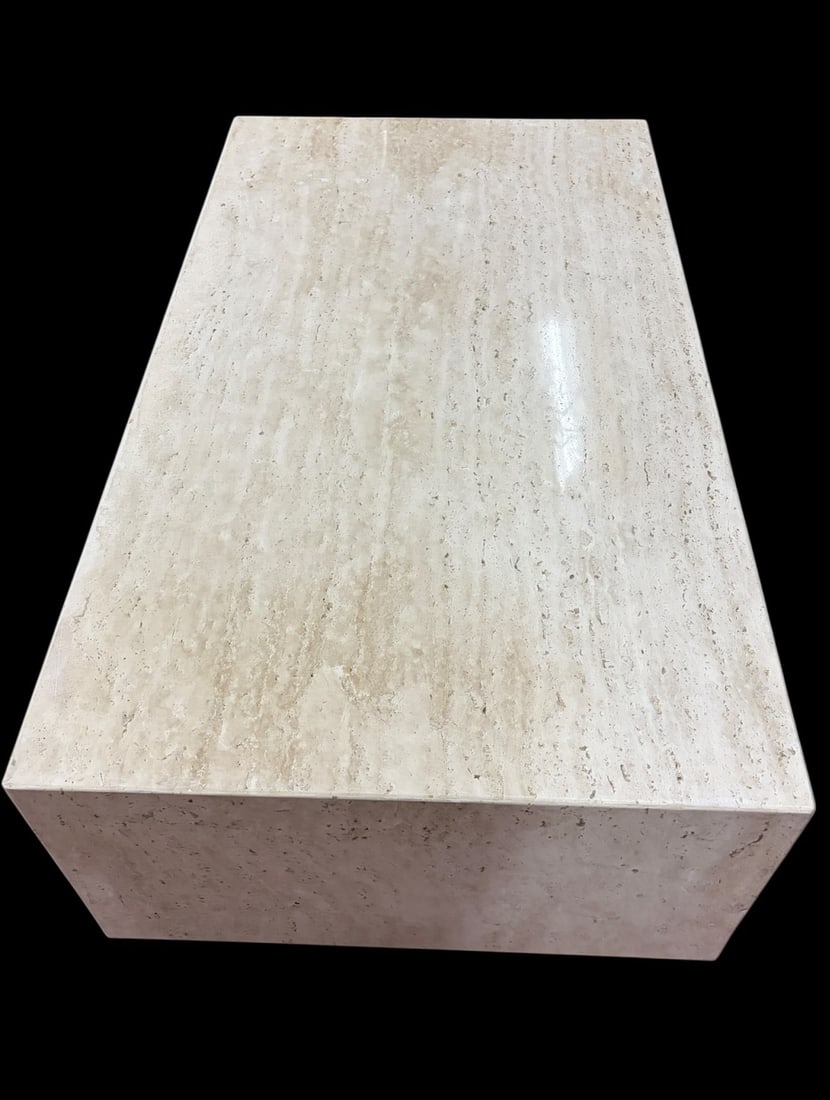 TRAVERTINE RECTANGULAR COFFEE TABLE - 2