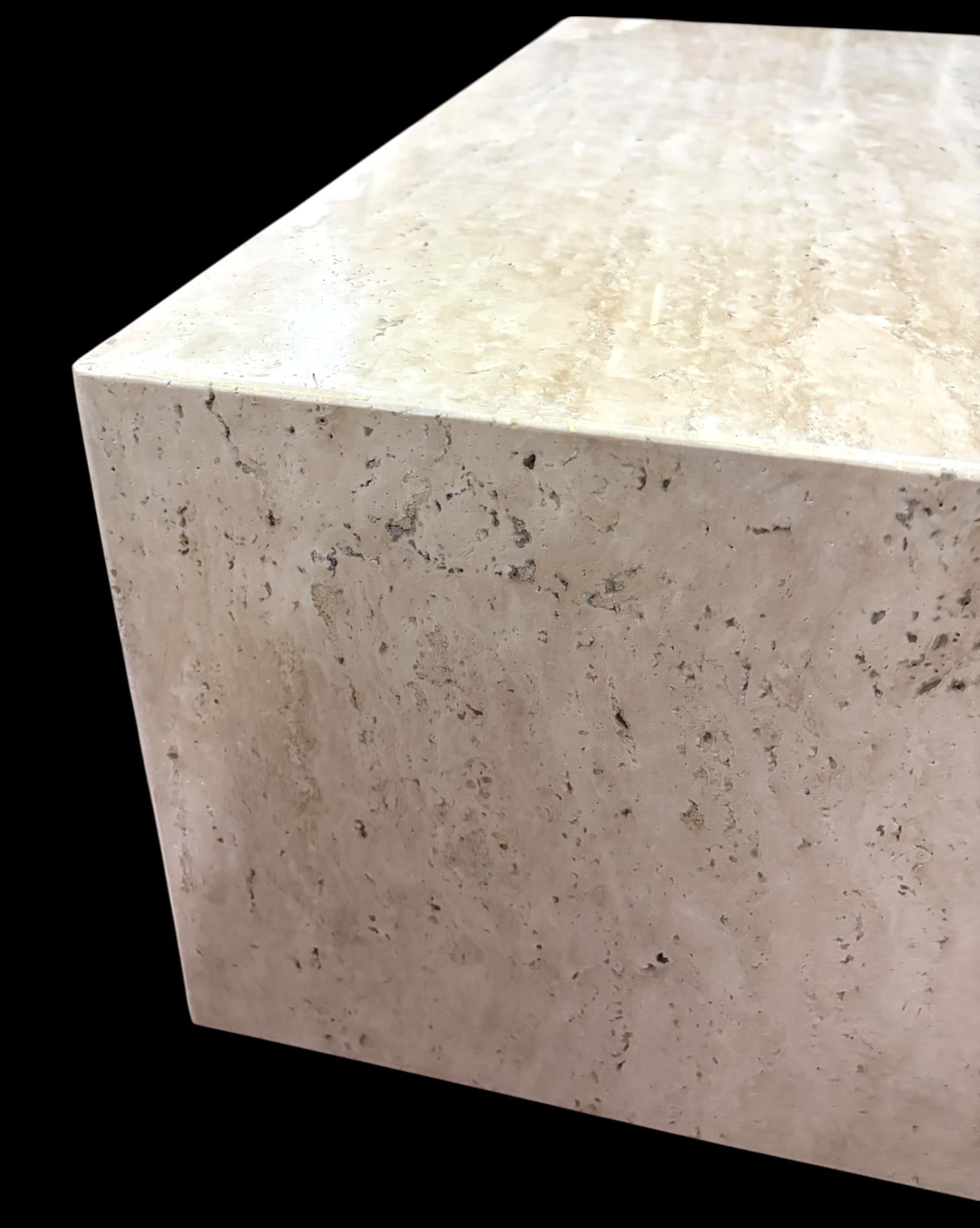 TRAVERTINE RECTANGULAR COFFEE TABLE - 5