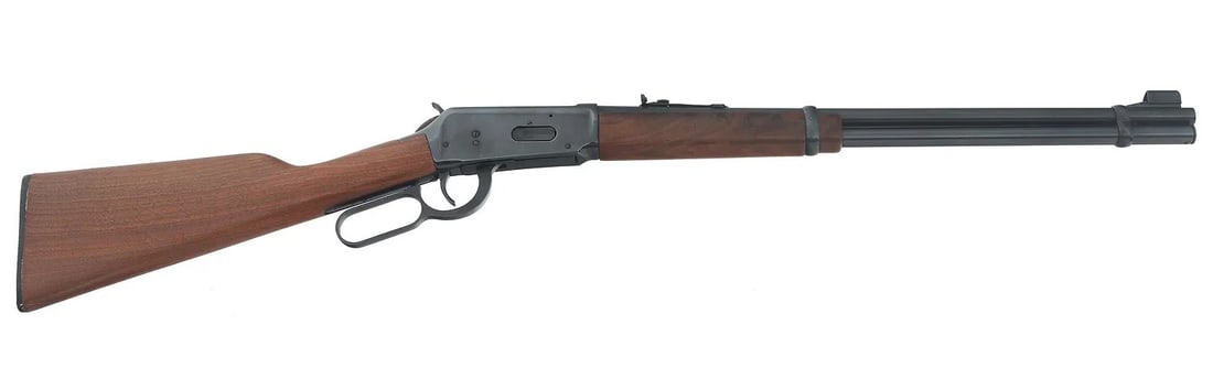 WINCHESTER MODEL 94 .30-30 CALIBER RIFLE: 1976 Winchester Model 94 30-30 caliber lever action rifle. Blued finish. Hooded front sight. Adjustable rear sight. Wood stock. Caliber / Gauge 30-30 Barrel Length: 20" Serial Number: 4312445 Classifi