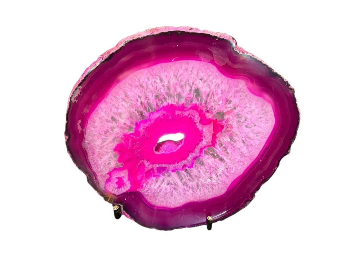 THREE PINK GEODE COASTERS - 4