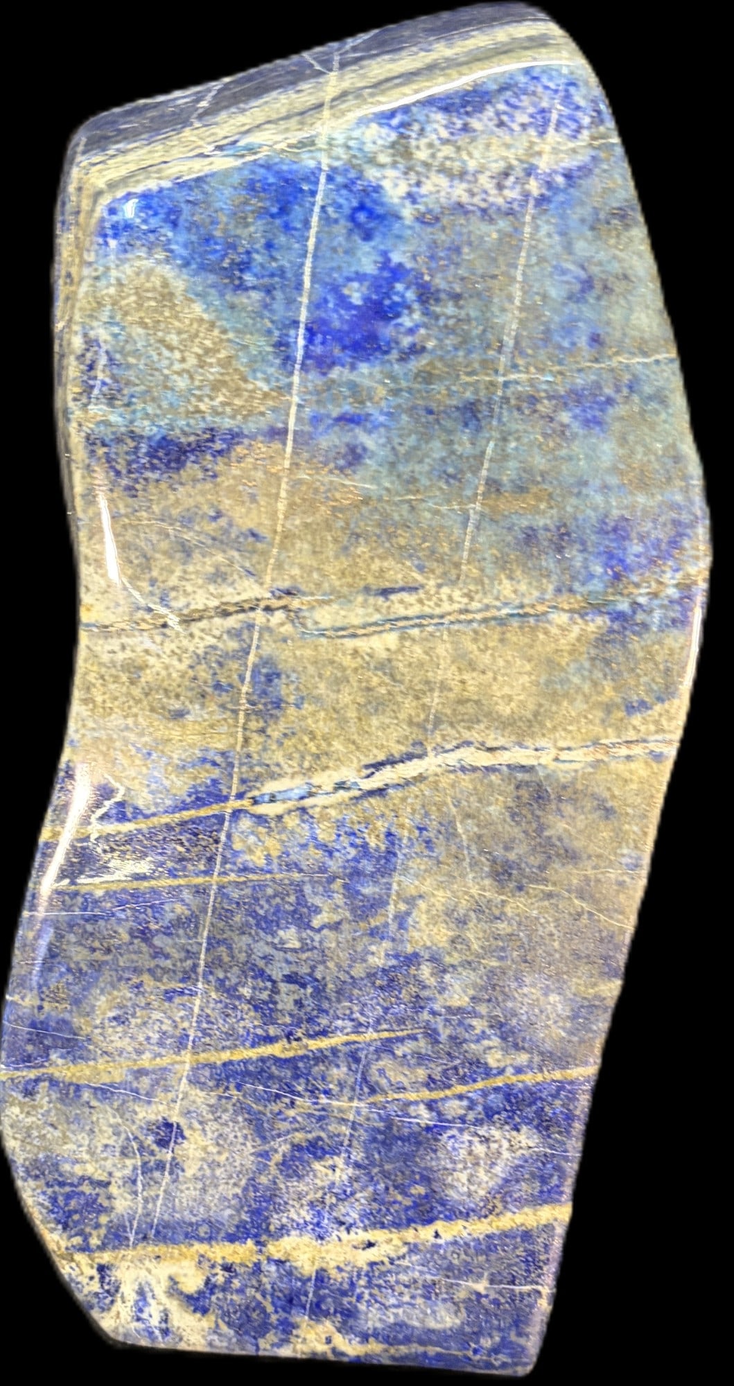LAPIS LAZULI FORMATION: LAPIS LAZULI FORMATION 19lbs Height: 13 in. by Width: 6 in. by Depth: 3 in.
