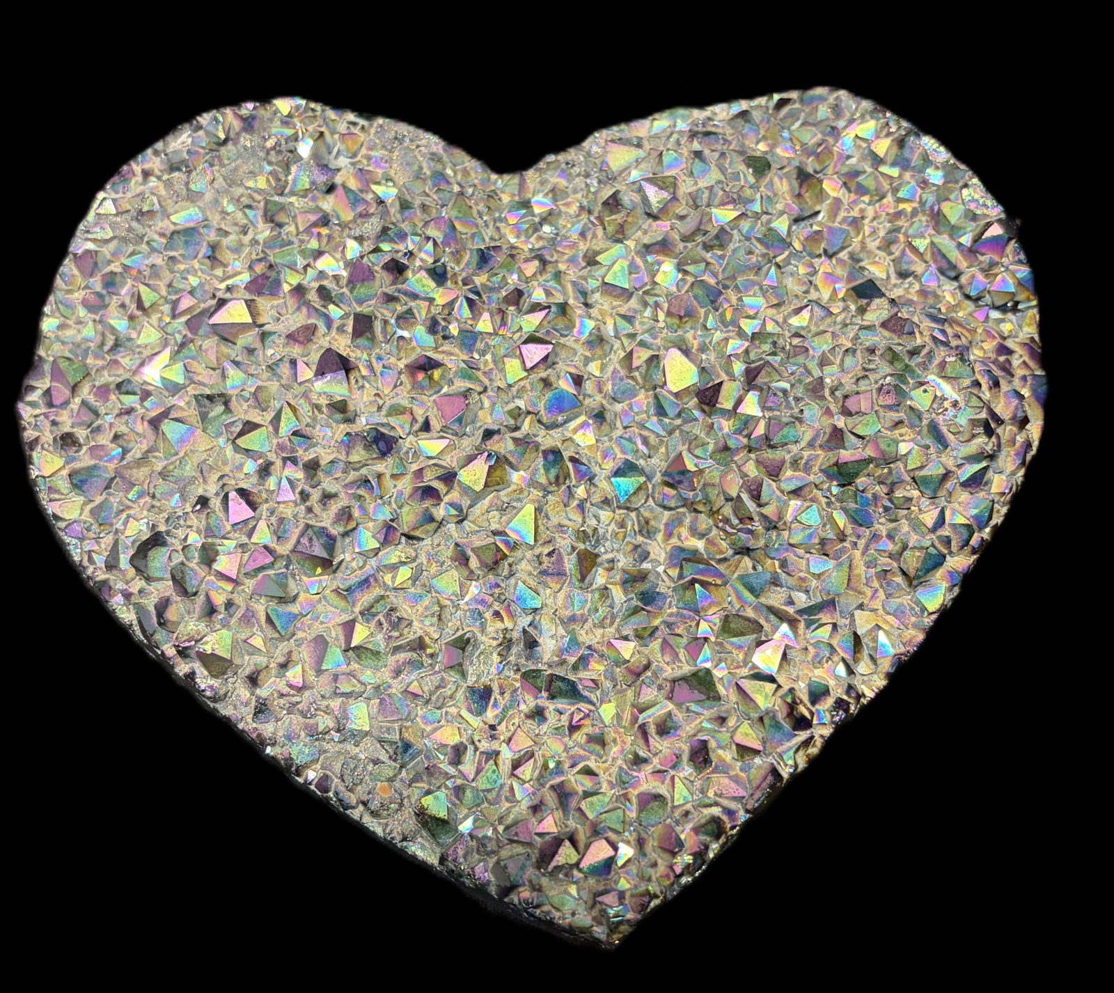 COATED AMETHYST HEART SHAPE: COATED AMETHYST HEART SHAPE 10lbs Height: 6.5 in. by Width: 7.5 in. by Depth: 2 in.