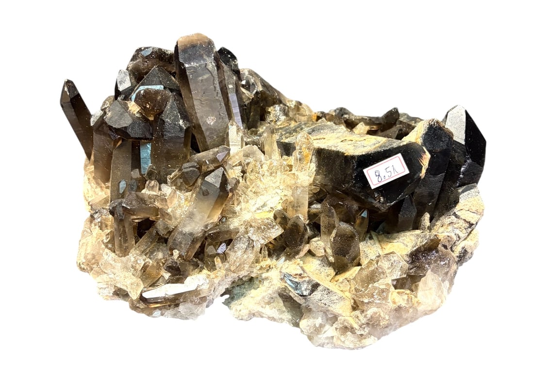SMOKEY QUARTZ: SMOKEY QUARTZ 8.5kg Height: 6.5 in. by Width: 12 in. by Depth: 9 in.