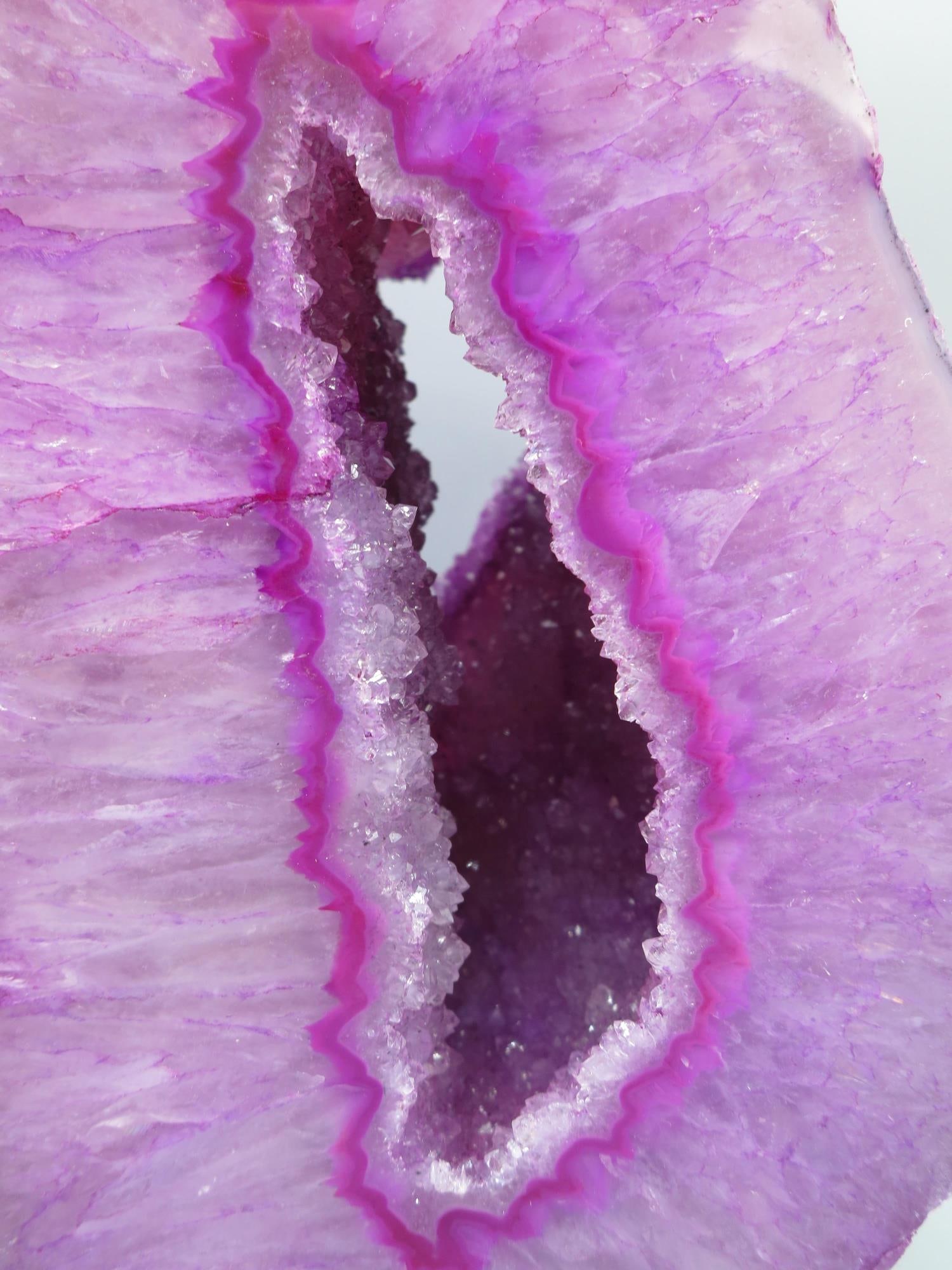 PINK AGATE GEODE - 2