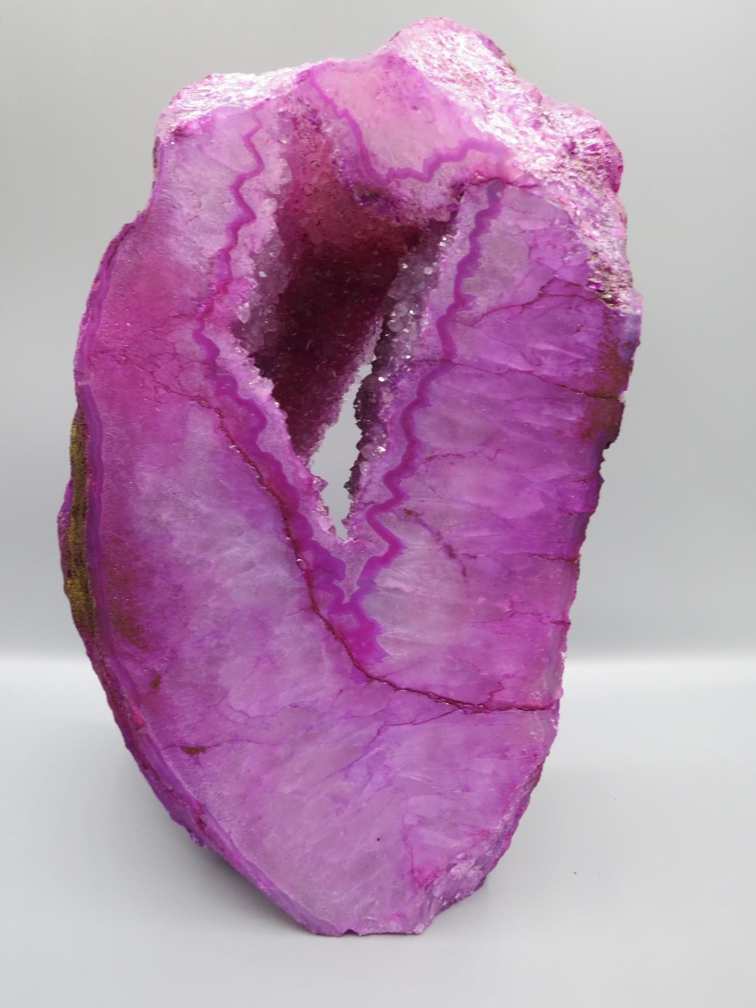 PINK AGATE GEODE - 4