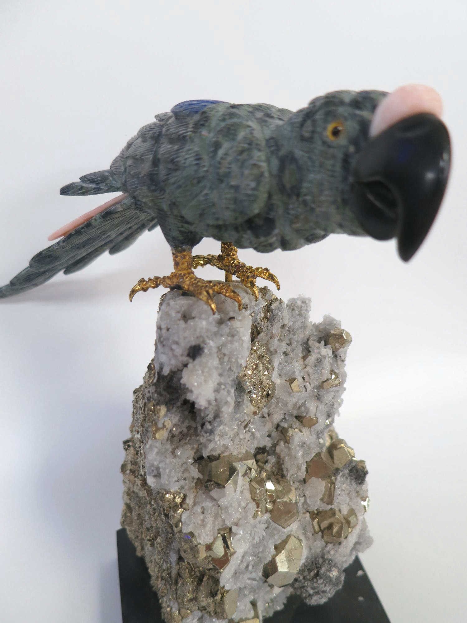 PERUVIAN PARROT ON SPECIMEN BASE - 2
