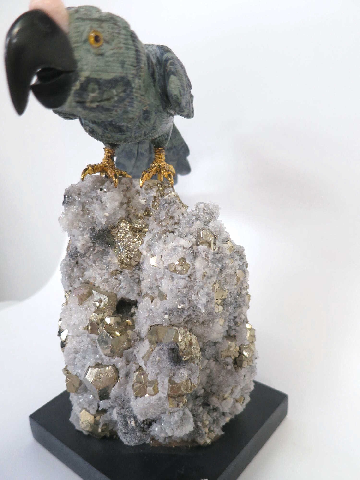 PERUVIAN PARROT ON SPECIMEN BASE - 3