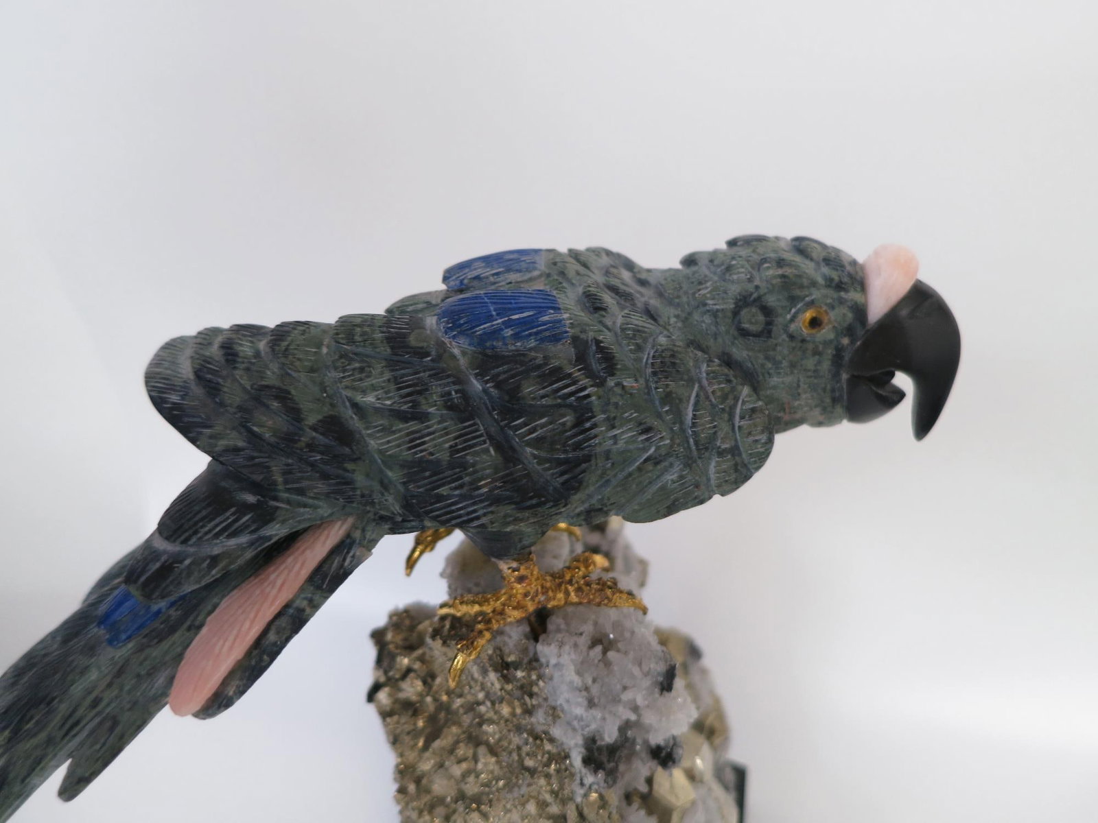 PERUVIAN PARROT ON SPECIMEN BASE - 6