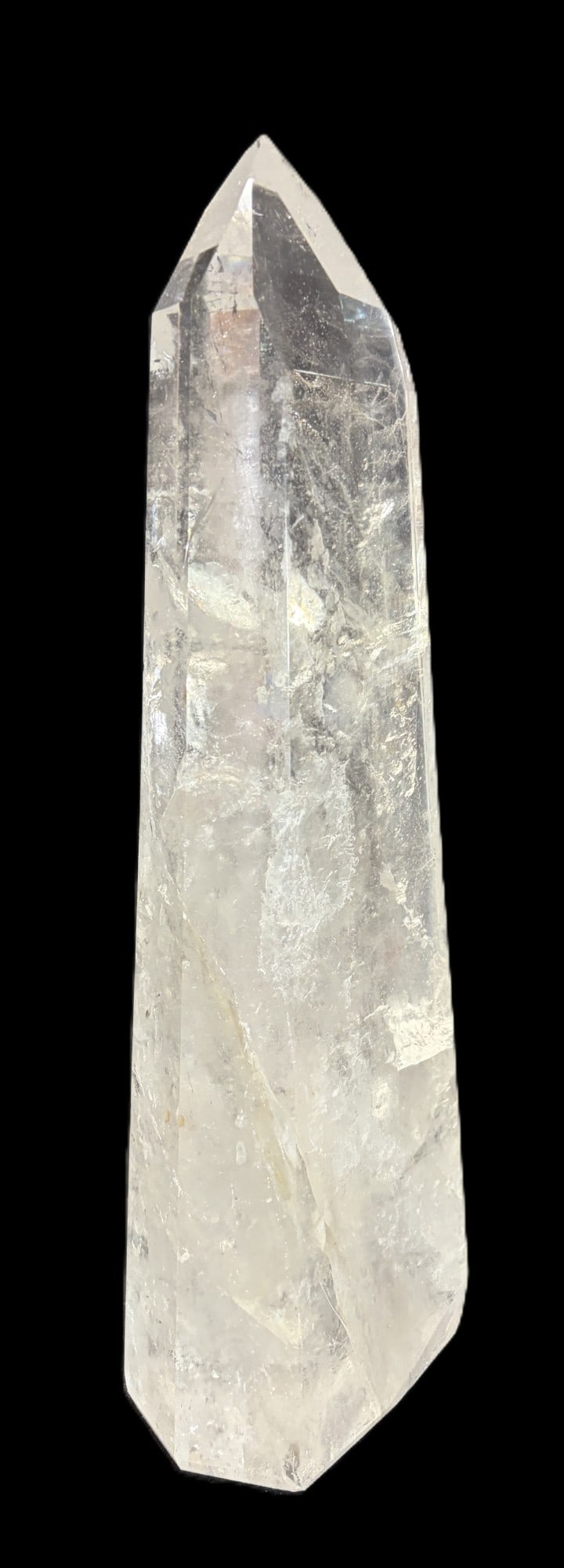 QUARTZ ROCK CRYSTAL OBELISK: QUARTZ ROCK CRYSTAL OBELISK 6.2lbs $169 Height: 12.5 in. by Width: 4 in. by Depth: 2.5 in.