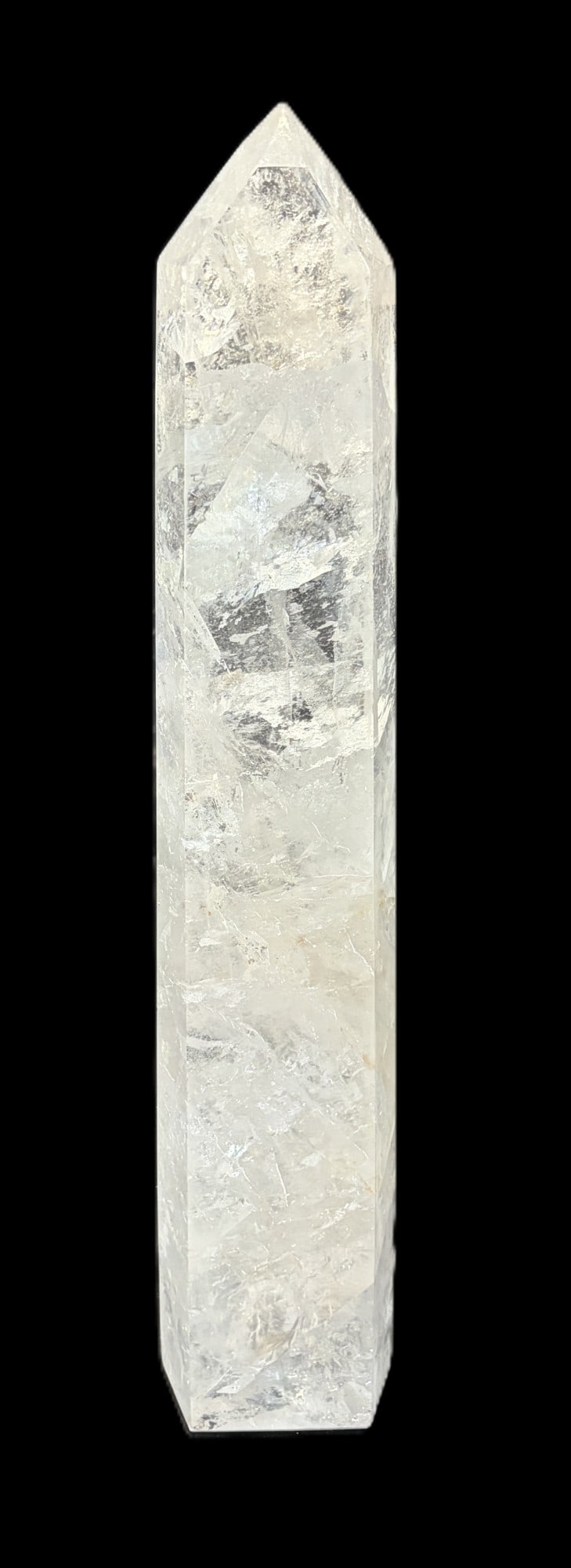 QUARTZ CRYSTAL OBELISK: QUARTZ CRYSTAL OBELISK 12.2lbs Height: 19 in. by Width: 4 in. by Depth: 2.7 in.
