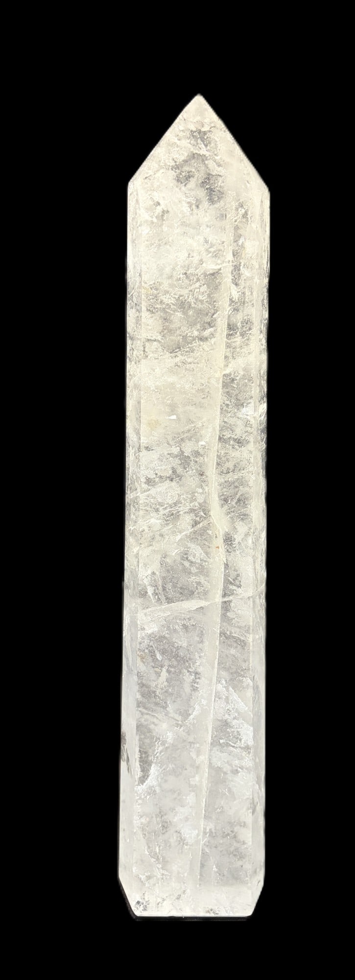 QUARTZ CRYSTAL OBELISK: QUARTZ CRYSTAL OBELISK 8.4lbs Height: 18 in. by Width: 3.5 in. by Depth: 2 in.