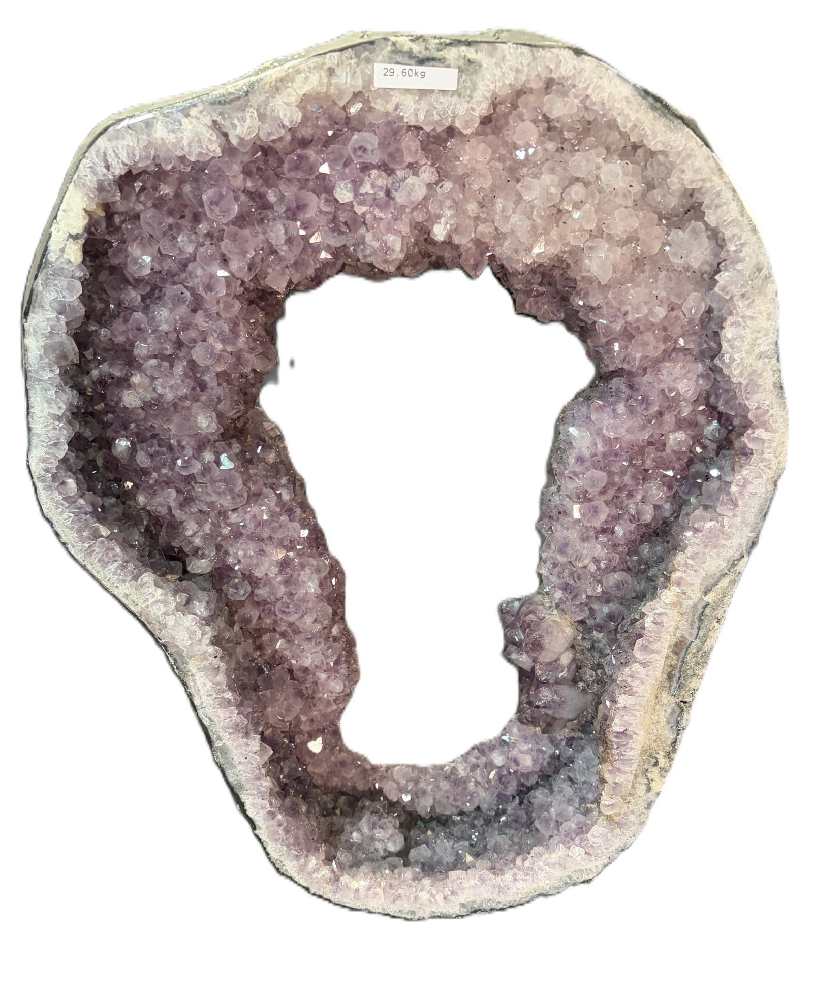 AMETHYST WINDOW: AMETHYST WINDOW 19.65kg Height: 4.5 in. by Width: 19.5 in. by Depth: 4 in.