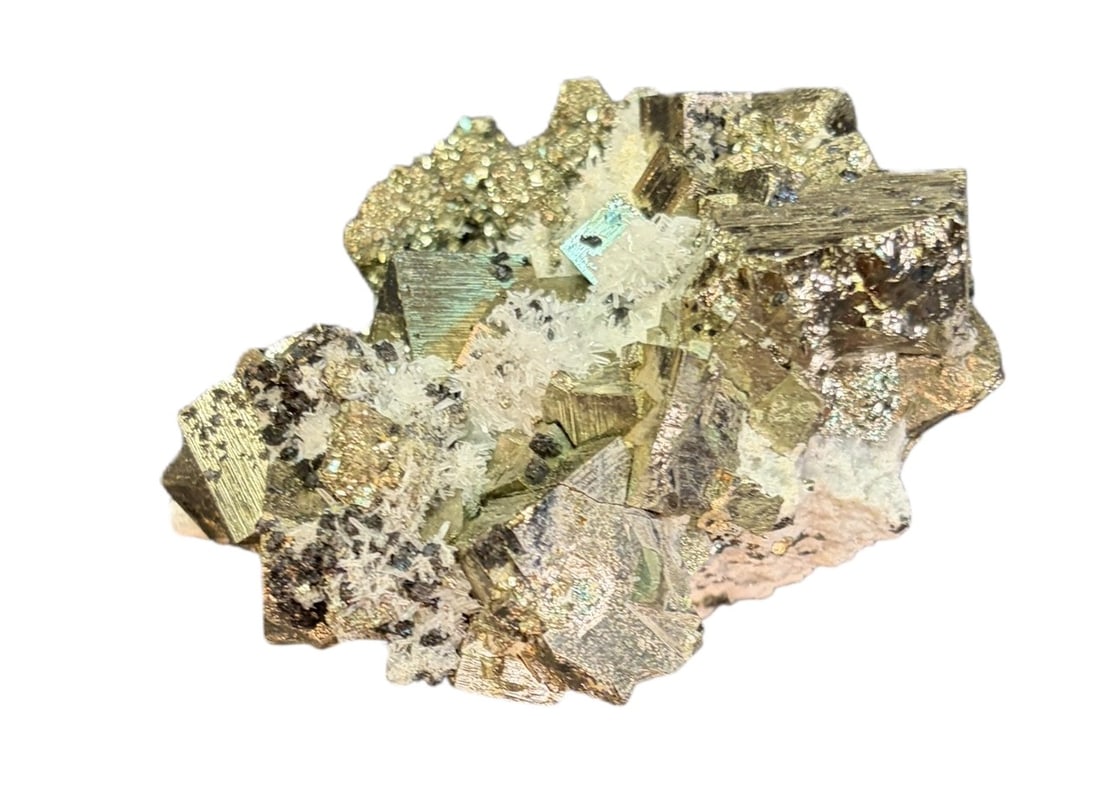 LARGE SQUARE PYRITE WITH QUARTZ - 3