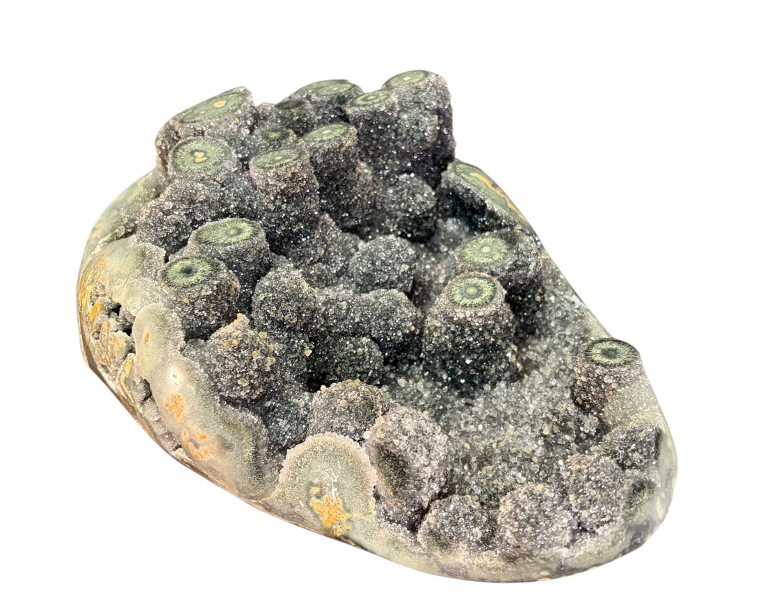 OCEAN JASPER DRUSY GEODE: OCEAN JASPER DRUSY GEODE 11.6lbs Height: 4 in. by Width: 10 in. by Depth: 8 in.