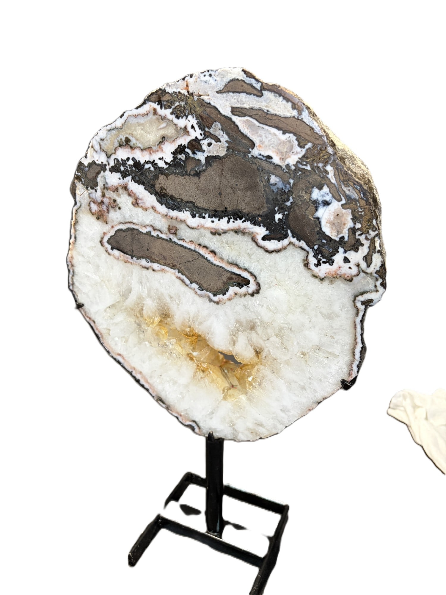 CITRINE CRYSTAL ON METAL STAND (1 of 6)