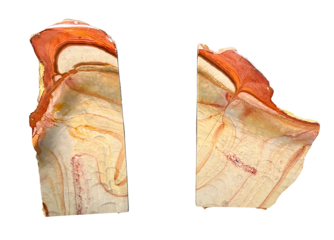 SET OF RED FALCON ROCK BOOKENDS: SET OF RED FALCON ROCK BOOKENDS Height: 6.5 in. by Width: 7 in. by Depth: 4 in.