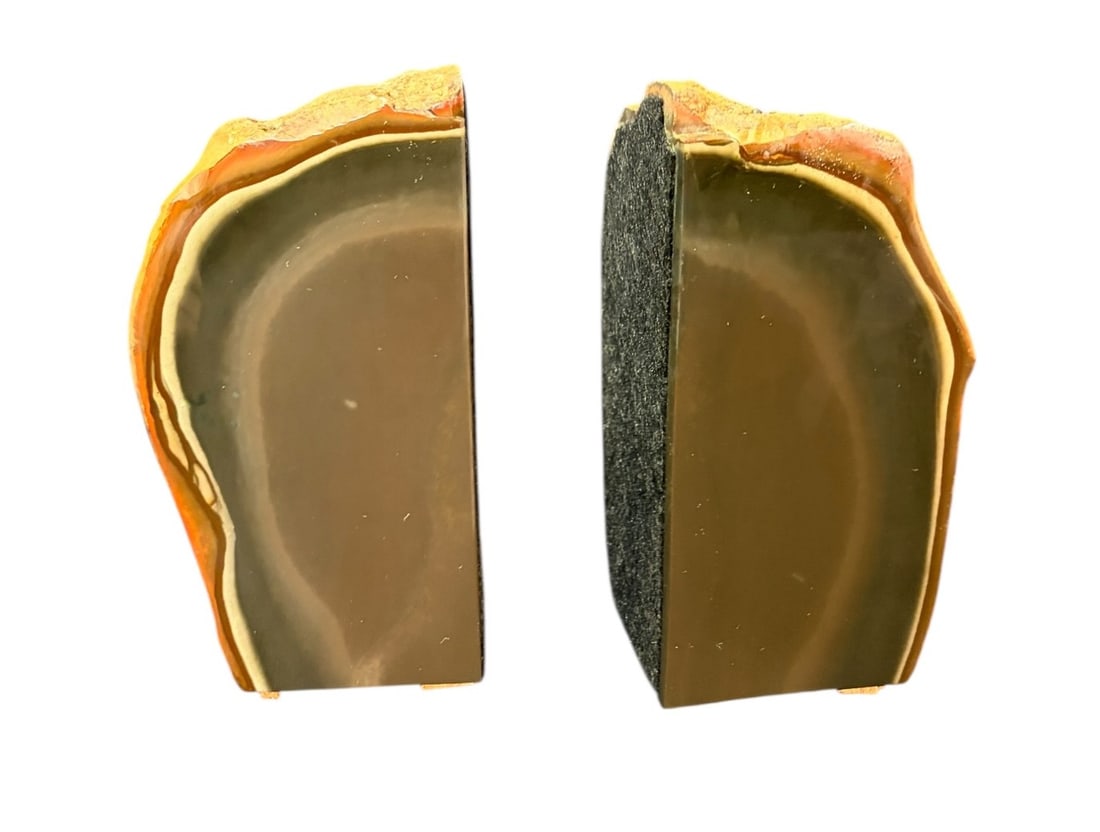 SET OF POLISHED AGATE BOOKENDS (1 of 6)