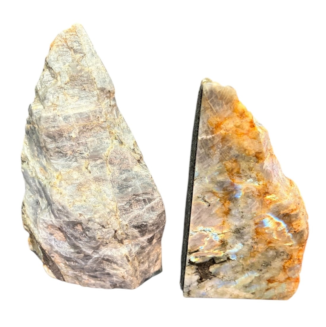 LABRADORITE RAINBOW BOOKENDS SET - 5