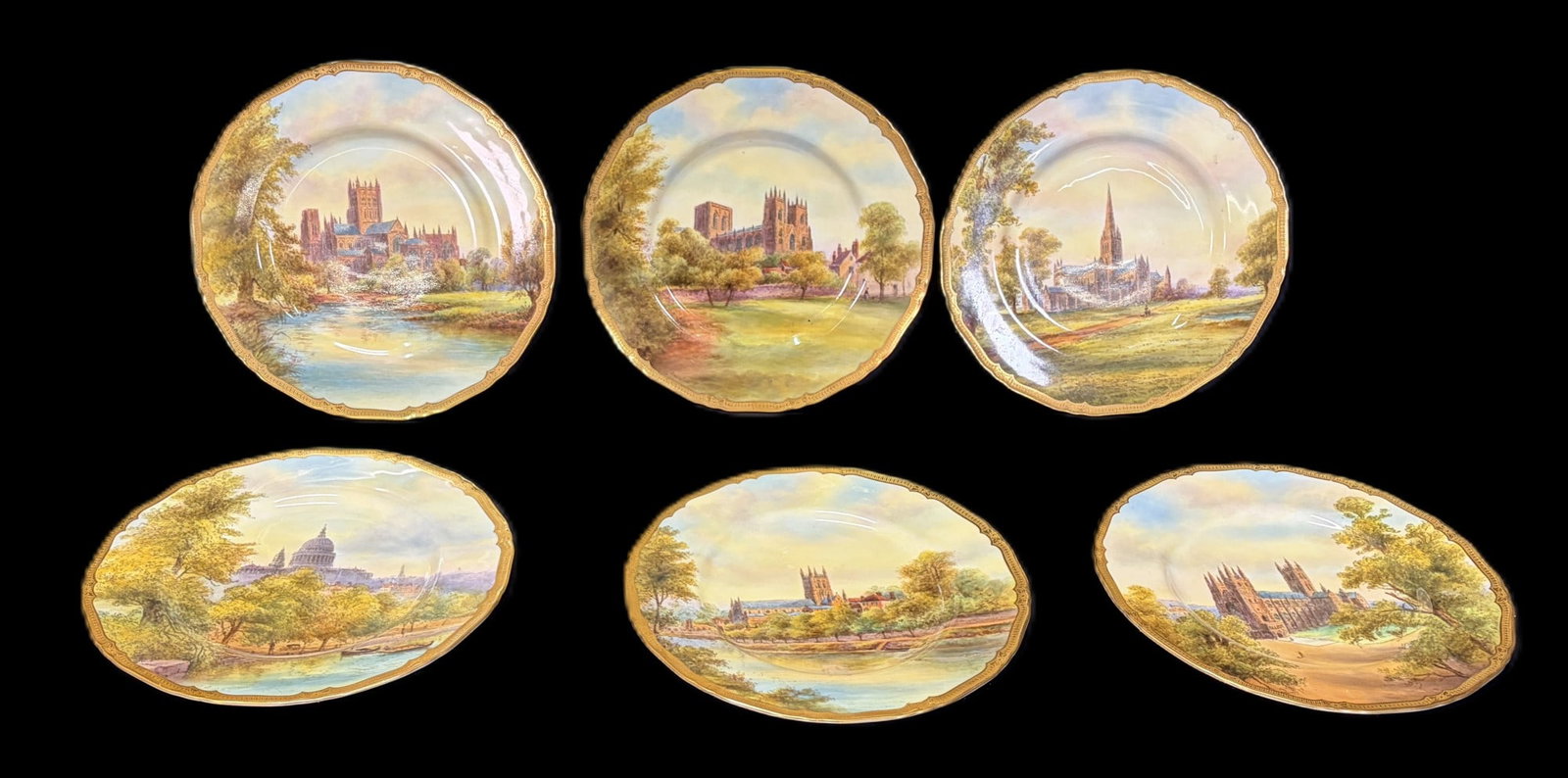 SET OF 12 ROYAL BONE CHINA WORCESTER PLATES (1 of 20)