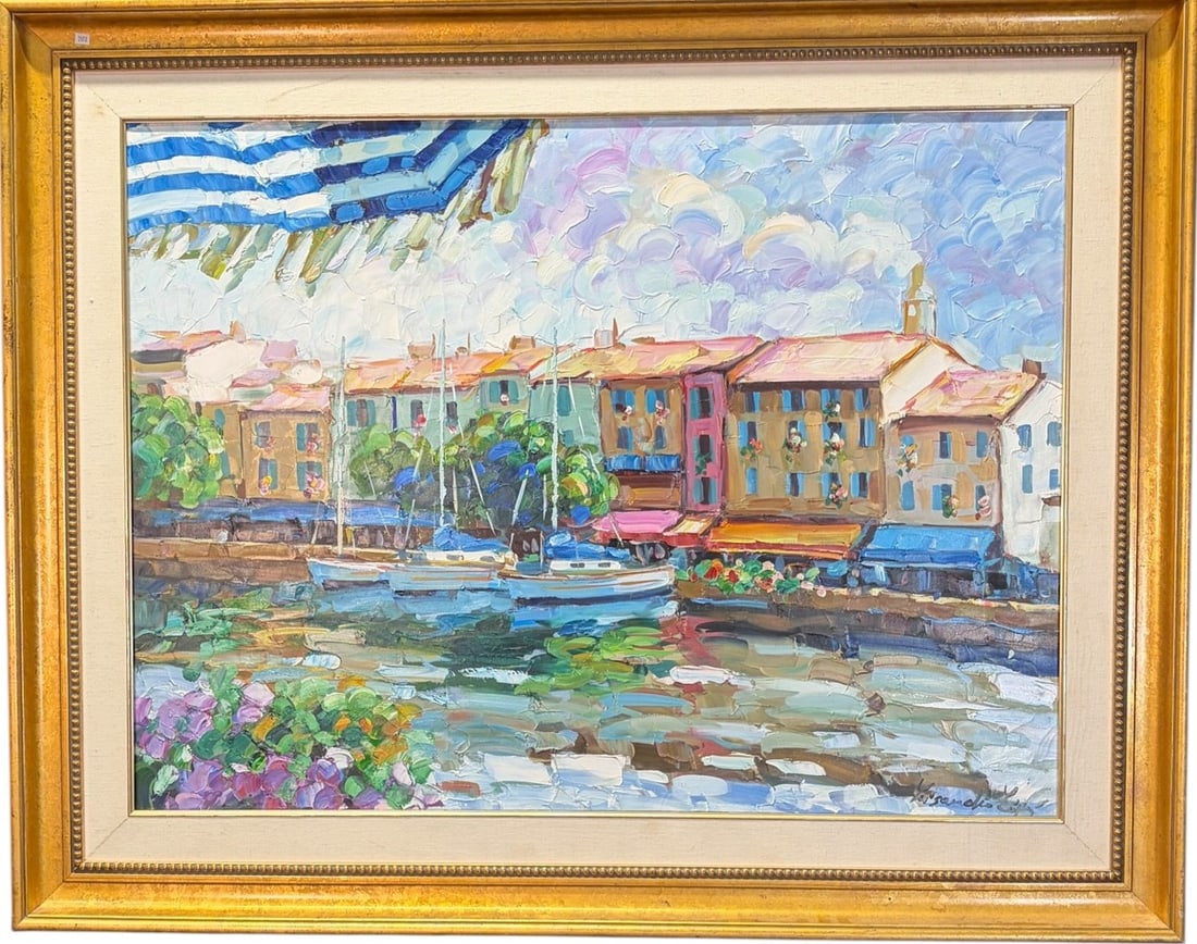 SAILBOATS ACRYLIC ON CANVAS PAINTING: SAILBOATS ACRYLIC ON CANVAS PAINTING. Height: 40 in. by Width: 49 in. by Depth: 2 in.