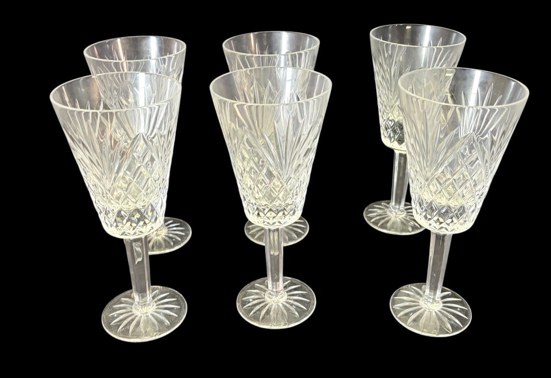 SET OF SIX WATERFORD CRYSTAL GOBLETS (1 of 2)