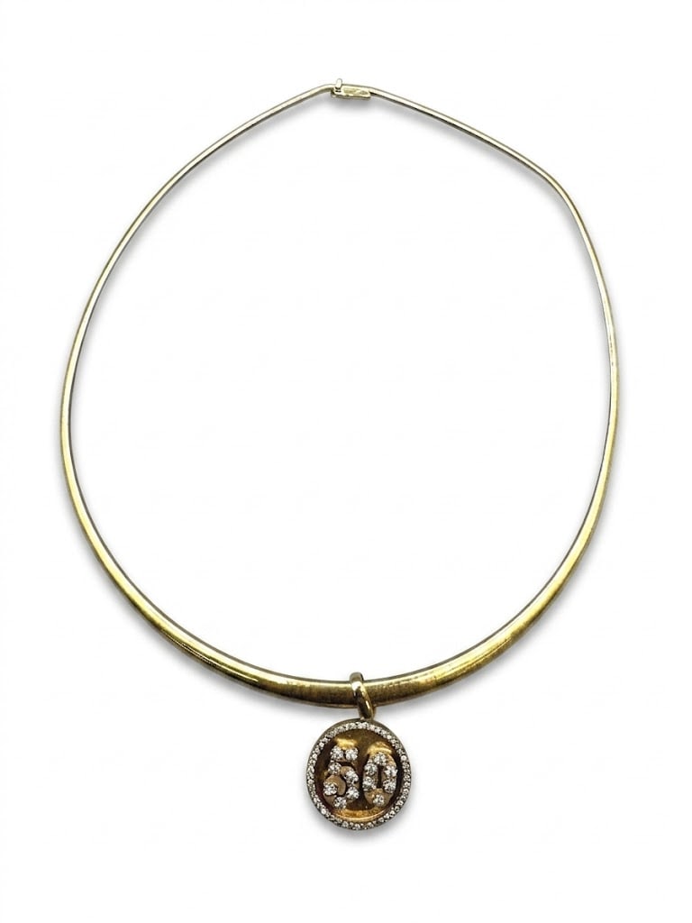 14KT ITALIAN GOLD "50" NECKLACE (1 of 5)