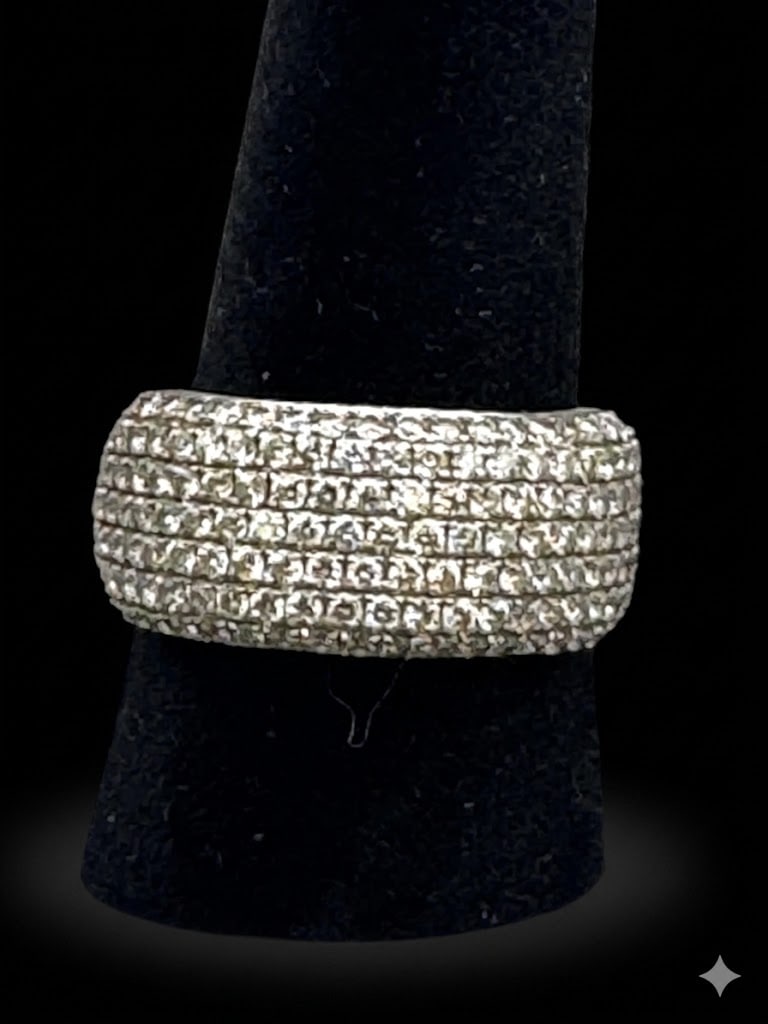 14KT WHITE GOLD DIAMOND MICRO PAVE BAND (1 of 5)