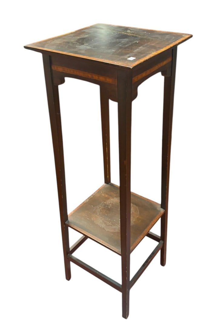 VINTAGE INLAID WOODEN PEDESTAL (1 of 4)