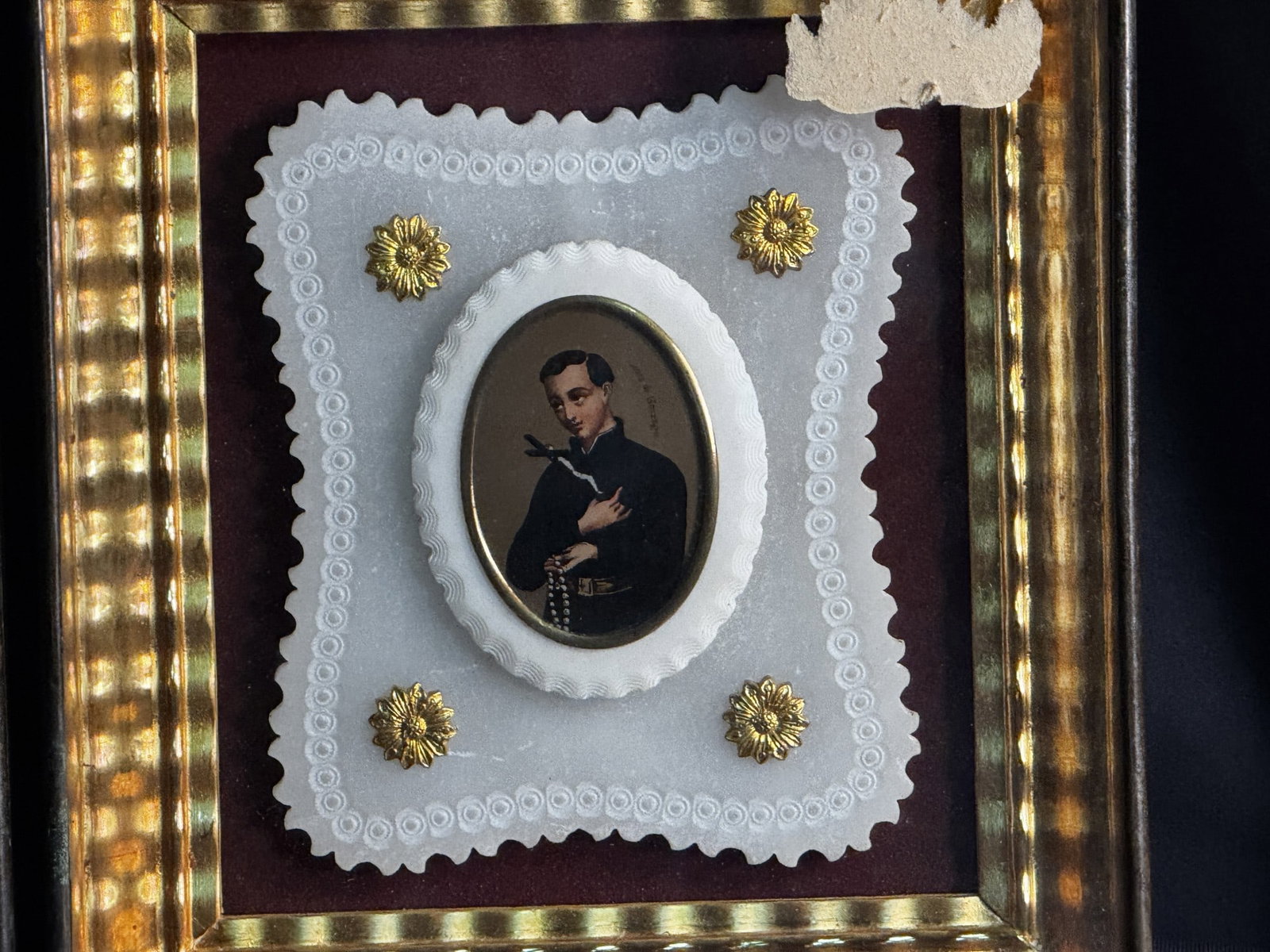 TWO ENAMELED PLAQUES IN GILDED FRAMES - 3