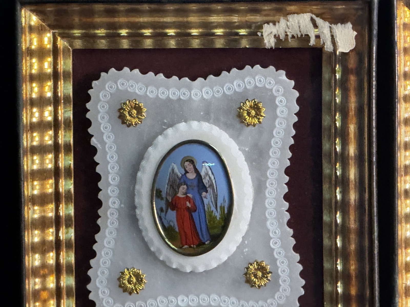 TWO ENAMELED PLAQUES IN GILDED FRAMES - 4