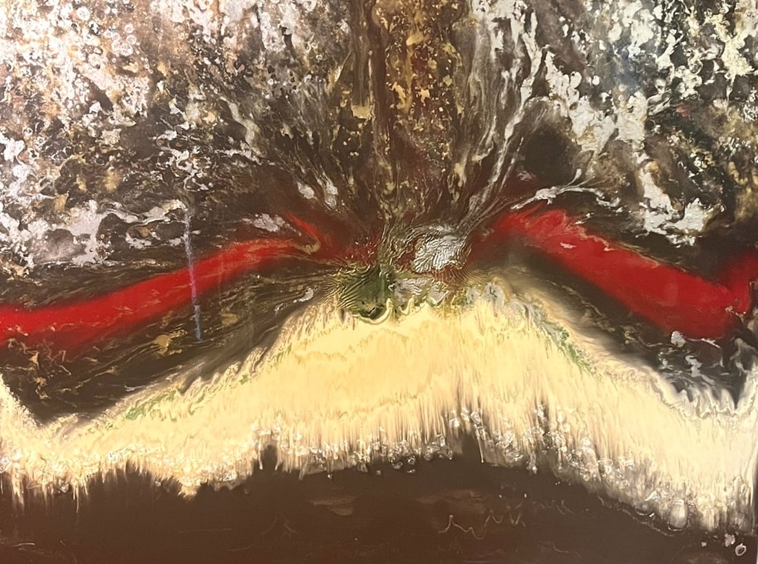 LLOYD WILLIAMS ABSTRACT OIL ON PANEL: LLOYD WILLIAMS (HOUSTON, ARTIST) ABSTRACT OIL ON PANEL PAINTING. Height: 42 in. by Width: 60 in.