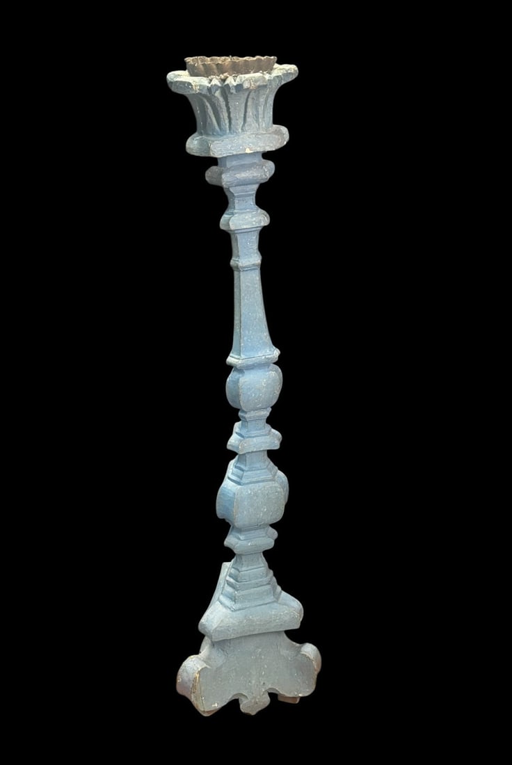 ANTIQUE PAINTED TORCHIERE (1 of 4)