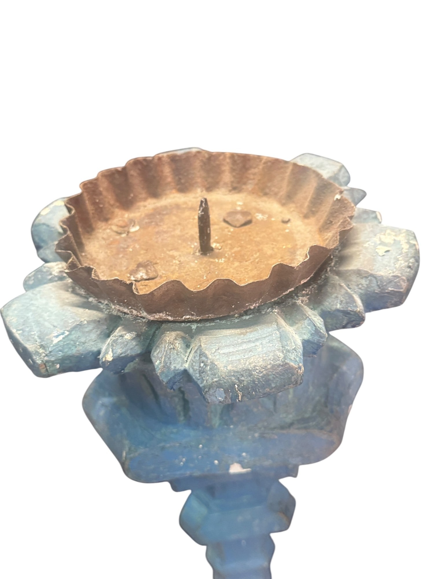 ANTIQUE PAINTED TORCHIERE - 2