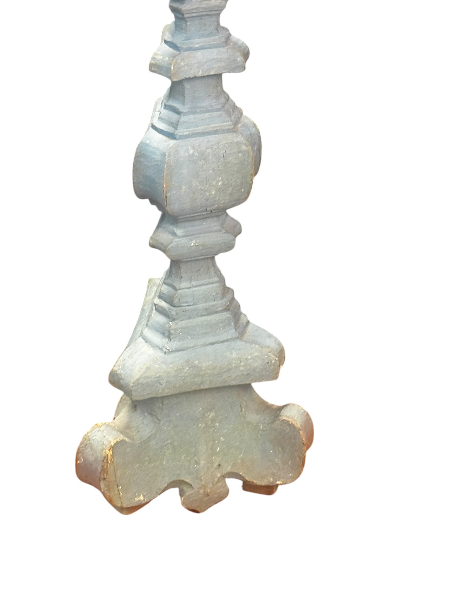 ANTIQUE PAINTED TORCHIERE - 4
