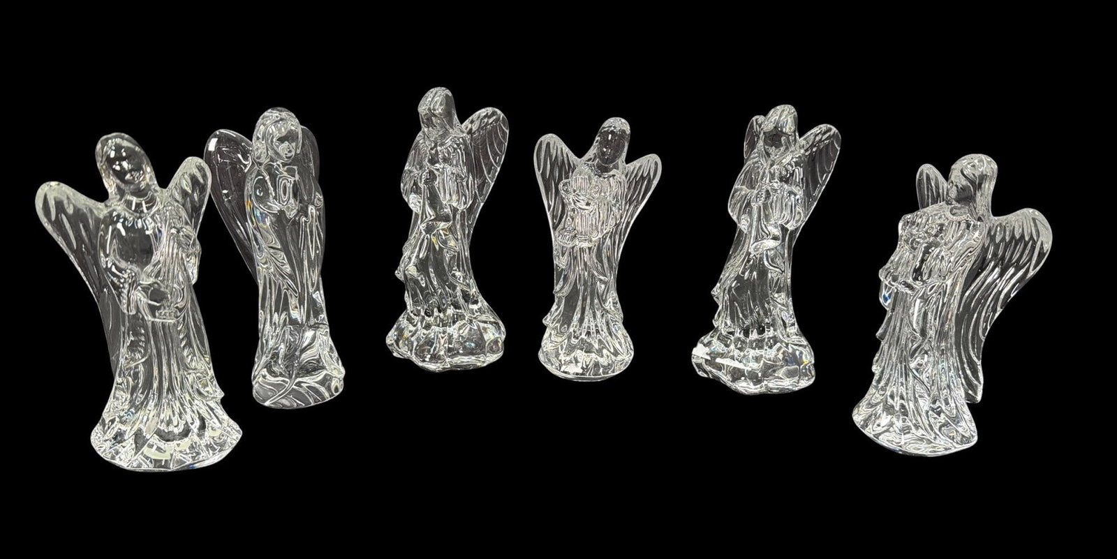 LOT OF SIX WATERFORD CRYSTAL BAND ANGELS (1 of 4)