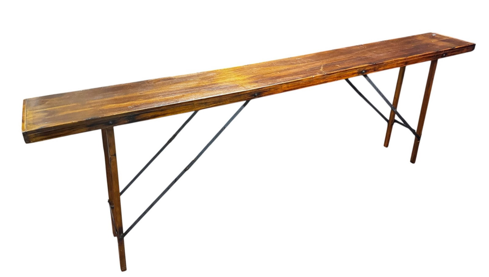 LONG VINTAGE FOLDING CONSOLE TABLE (1 of 2)