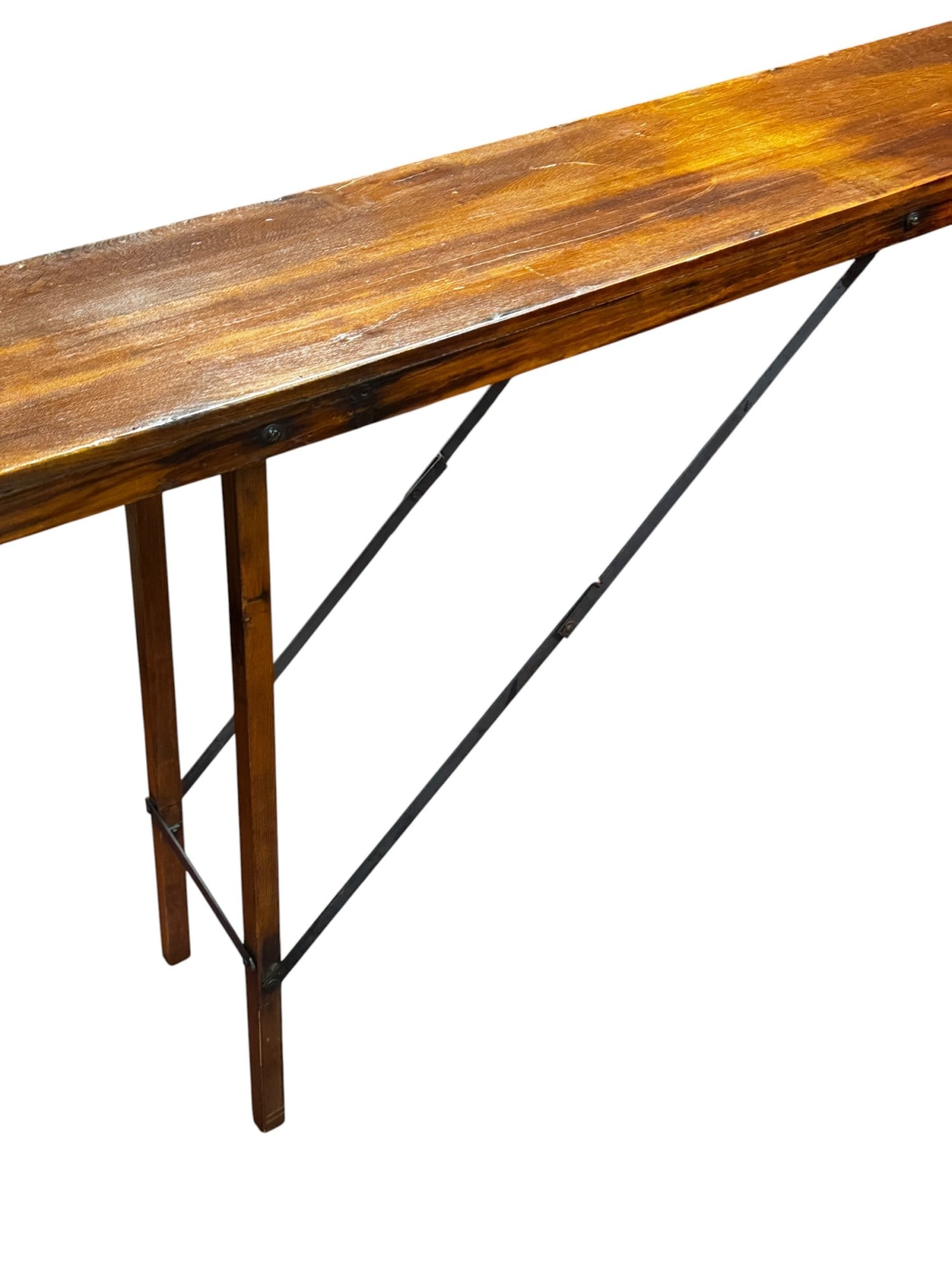 LONG VINTAGE FOLDING CONSOLE TABLE - 2