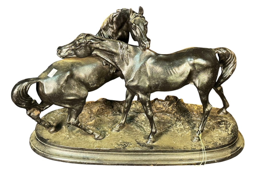 PETER CLOOLT VON YURGUSBURG , ST PETERSBURG: PETER CLOOLT VON YURGUSBURG , ST PETERSBURG 19TH C. IRON HORSES. Height: 12 in. by Width: 20 in. by Depth: 8