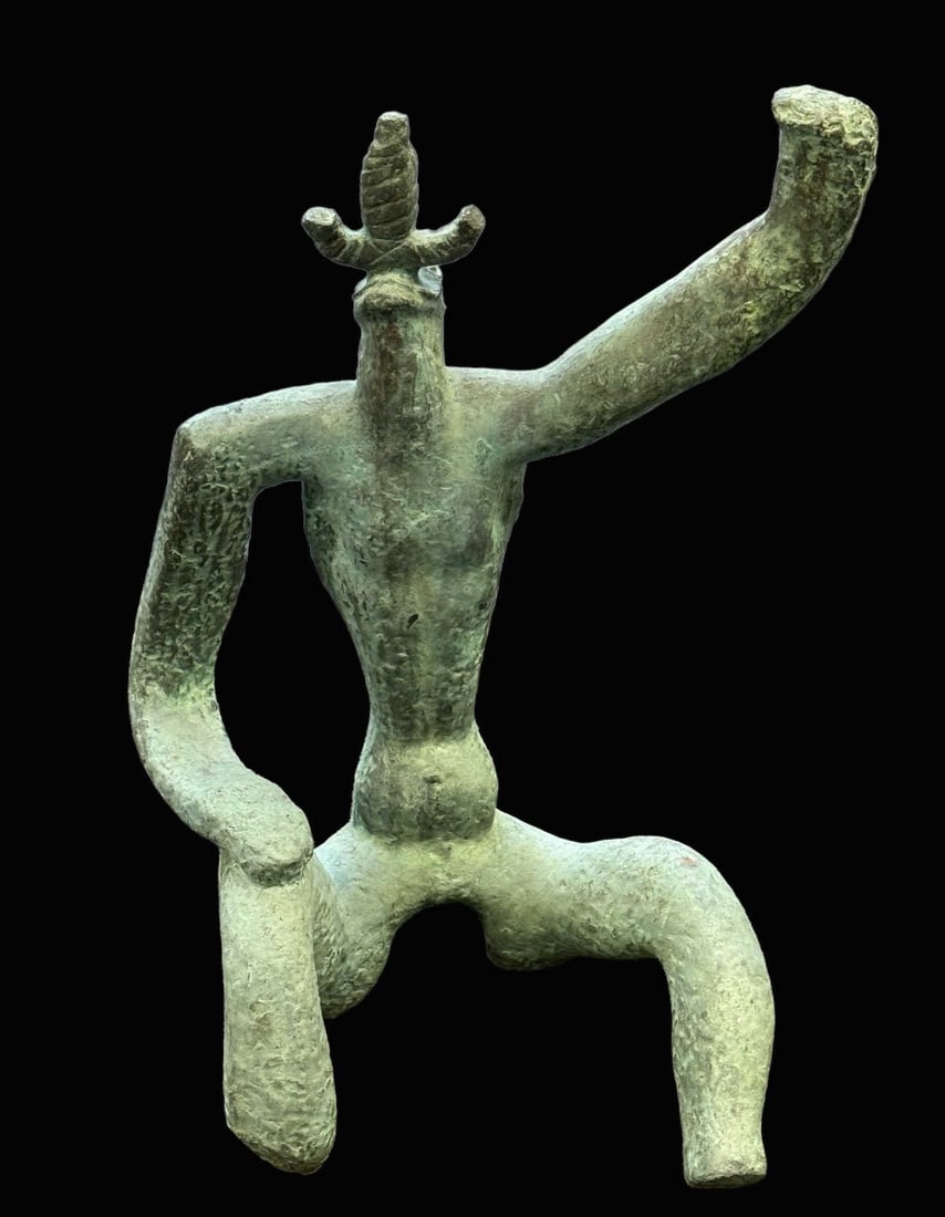"SWORD SWALLOWER" BRONZE SCULPTURE: "SWORD SWALLOWER" BRONZE SCULPTURE. Height: 28 in. by Width: 20 in. by Depth: 15 in.