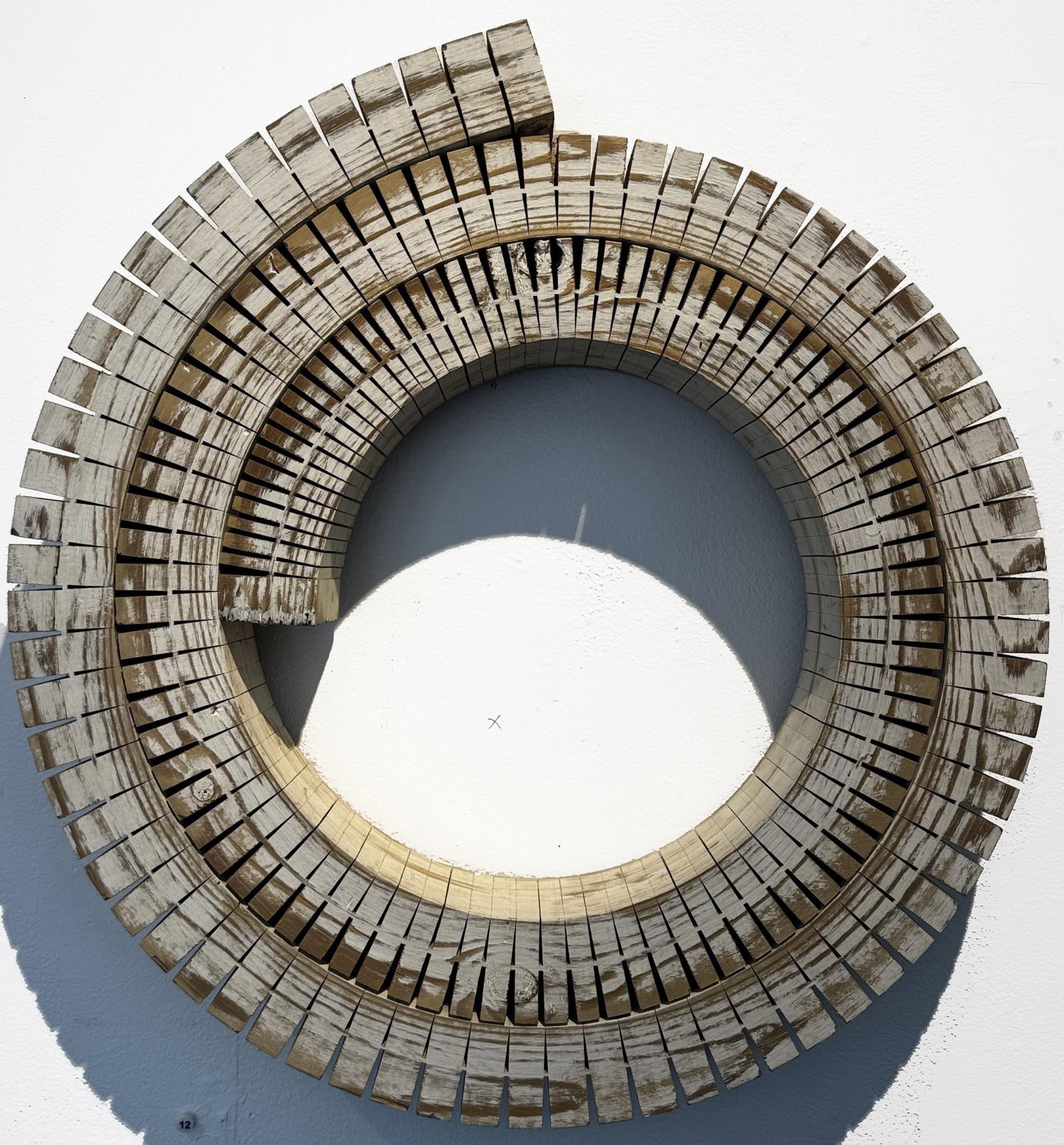 JOE MANCUSO "SPIRAL": JOE MANCUSO "SPIRAL" ORIGINAL ON WOOD. Height: 48 in. by Width: 48