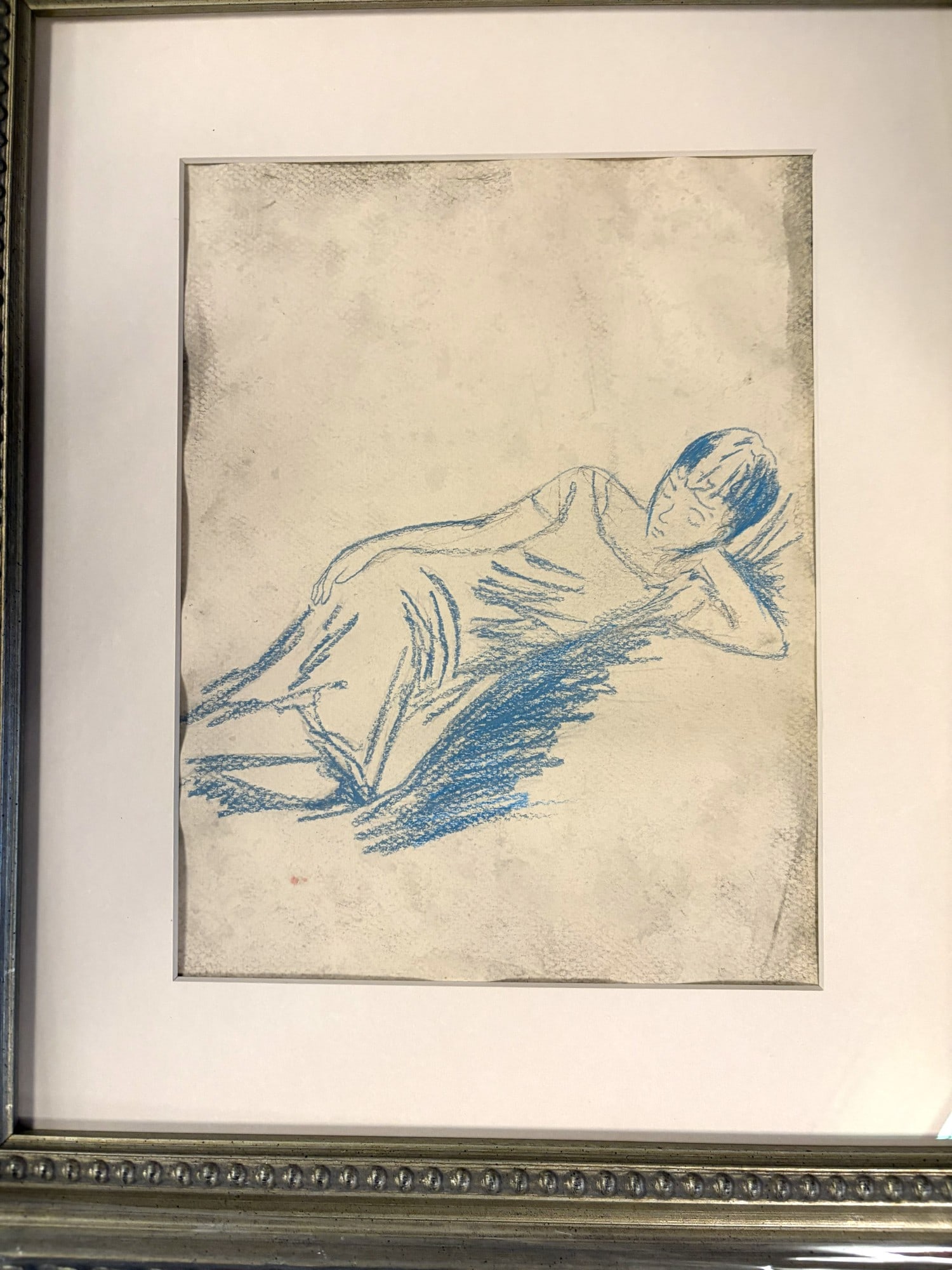 AMEDEO MODIGLIANI (ITALIAN 1884-1920) RECLINING WOMAN WATER: AMEDEO MODIGLIANI (ITALIAN 1884-1920) RECLINING WOMAN WATERCOLOR. WITH PAPERS. Height: 18.5 & 10.25 in. by Width: 16 & 8 in. by Depth: 1.25 in.