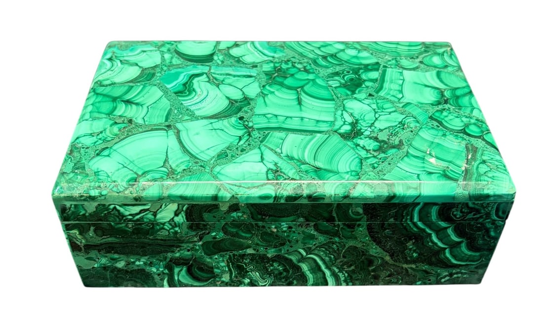 SOLID MALACHITE BOX - 6