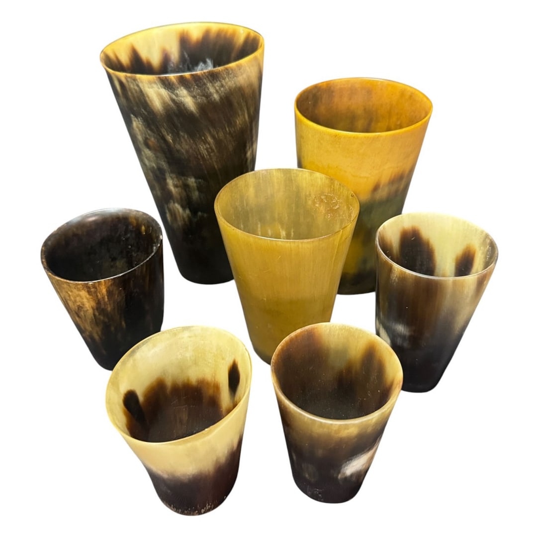 7 ANTIQUE HORN CUPS (1 of 2)