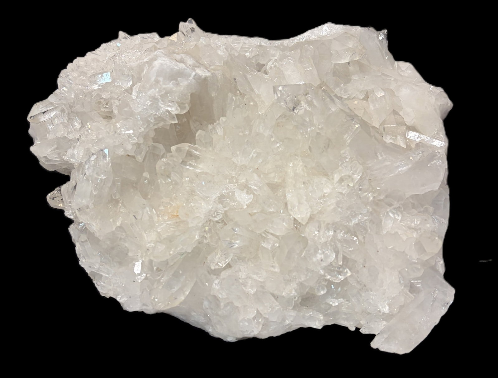 NATURAL CLEAR QUARTZ: NATURAL CLEAR QUARTZ. 11 kg. Height: 5 in. by Width: 12 in. by Depth: 11 in.