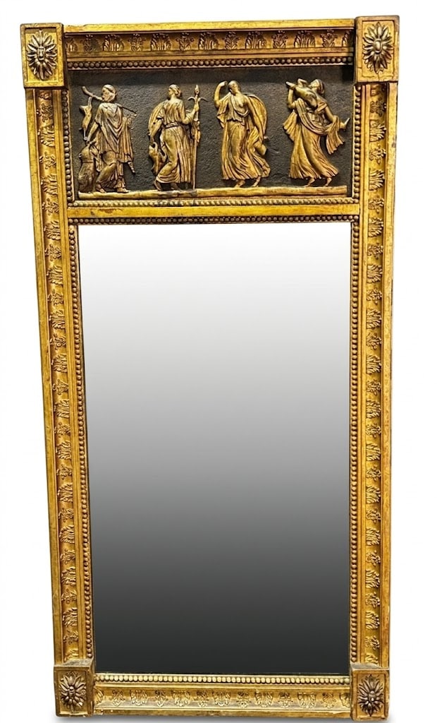 EARLY 19TH C. REGENCY GILT PIER MIRROR (1 of 8)