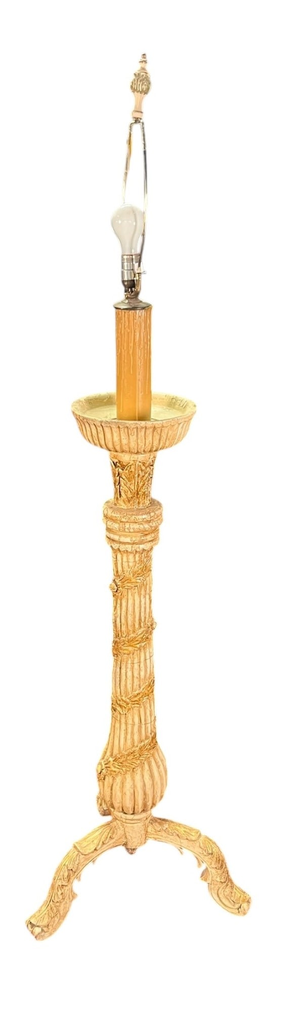 ANTIQUE CANDLESTICK FLOOR LAMP: ANTIQUE CANDLESTICK FLOOR LAMP. Height: 69 in. by Width: 21 in. by Depth: 21 IN.