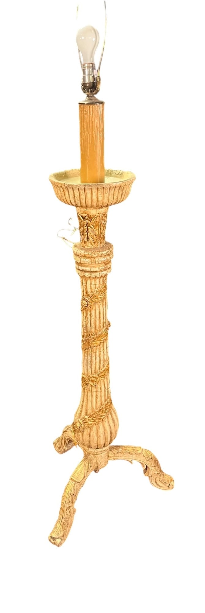 ANTIQUE CANDLESTICK FLOOR LAMP - 2
