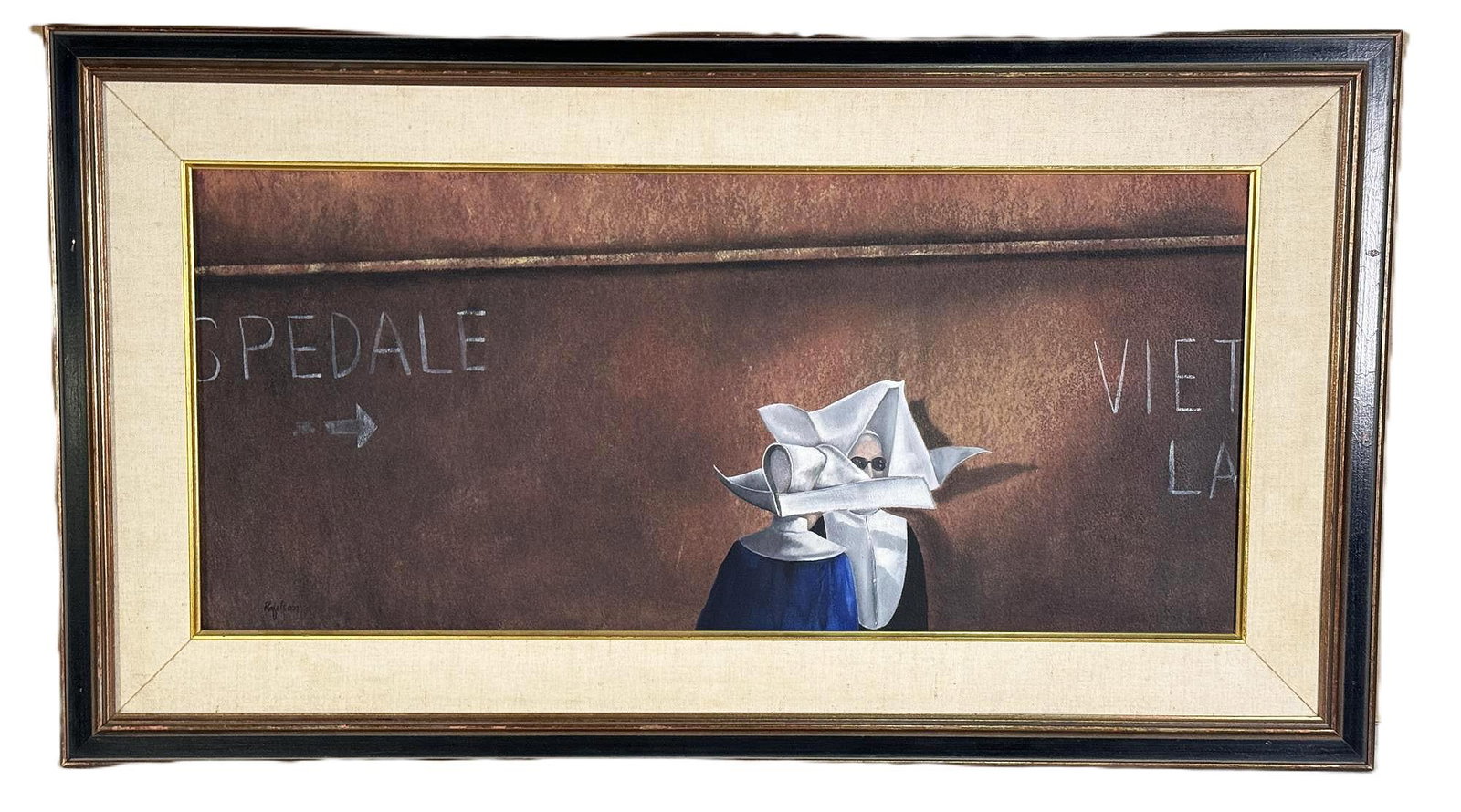 "CONVERSATION" BY SIDNEY RAFILSON PAINTING: "CONVERSATION" BY SIDNEY RAFILSON PAINTING. Height: 20 in. by Width: 36 in.