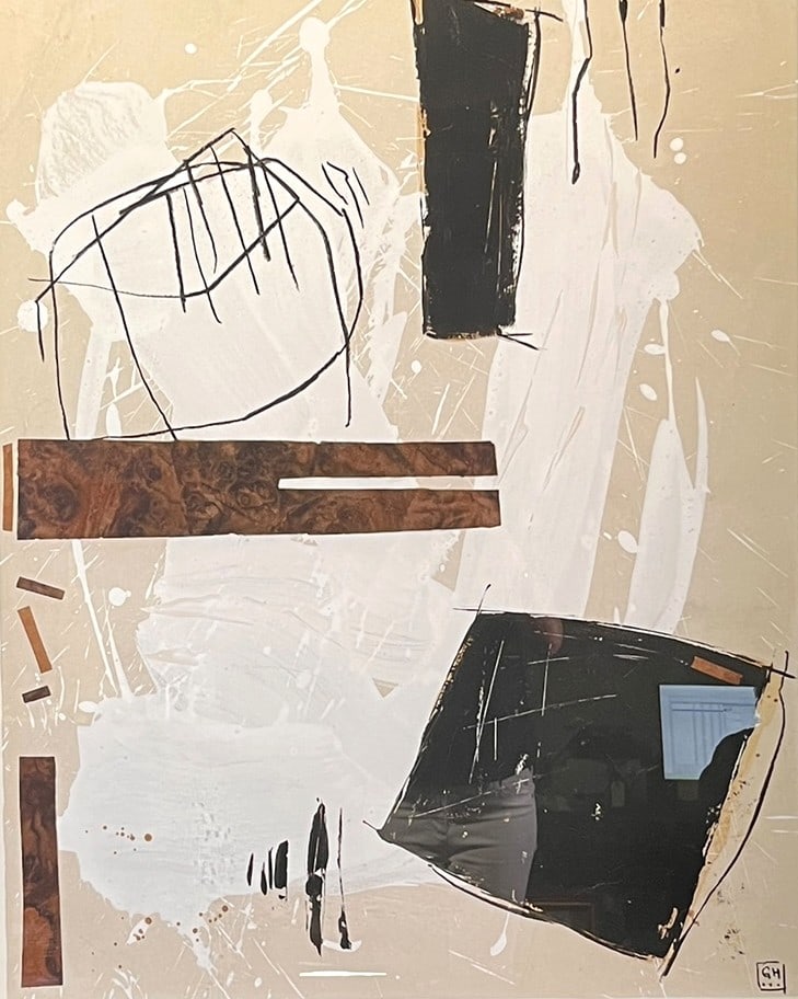 ABSTRACT LITHOGRAPH SIGNED G. H. - 2
