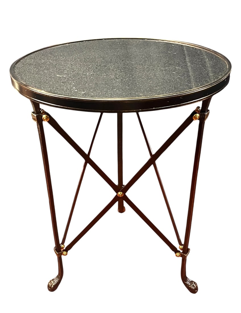 BLACK GRANITE DIRECTORIE TABLE: BLACK GRANITE DIRECTORIE TABLE Height: 26 in. by Width: 19 in. by Depth: 19 in.